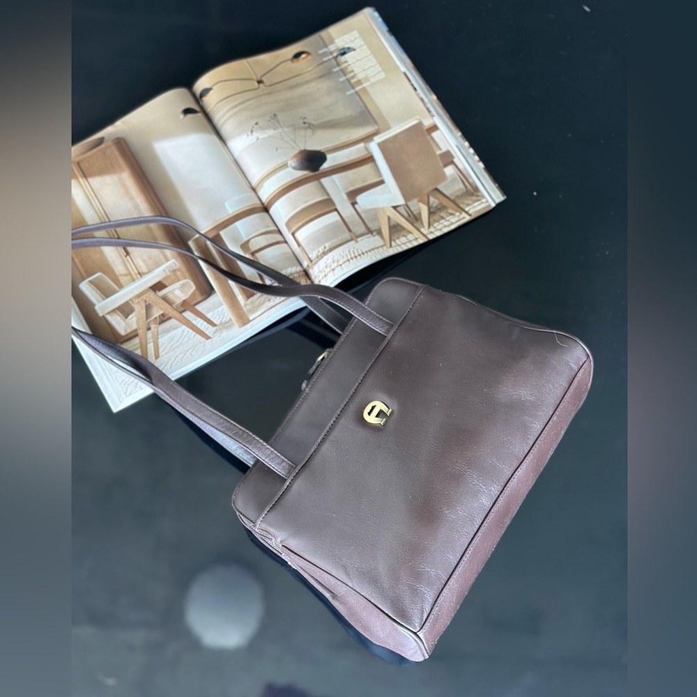 Etienne Aigner Brown Leather Shoulder Bag
